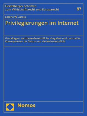 cover image of Privilegierungen im Internet